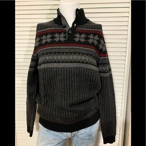 Club Room Pullover Button Sweater